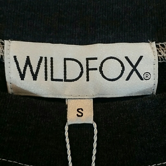 Wildfox S Bolo Tie On Black Sweater Burnout Small - Picture 2 of 8